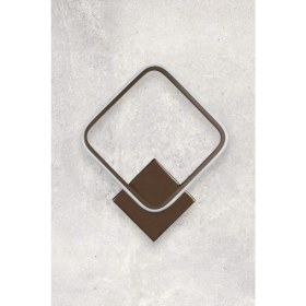 Resim Kira Aplik Kahverengi Gün Işığı Ledli Banyo - Mutfak - Salon LED Duvar Aplik 