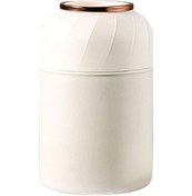 Resim 500ml 304 Çelik Çocuk Termos Bardak, Isı Saklama Ve Yemek Izgarlama Fonksiyonu, Beyaz Renk Siyah Siyah 