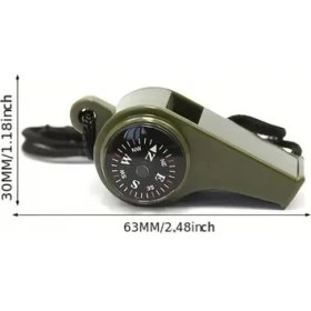 Resim MiraLive Pusulalı Çok Fonksiyonlu Acil Durum Düdüğü 