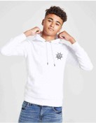 Resim Gemi Dümeni Göğüs Baskılı Unisex Çocuk Kapüşonlu Beyaz Sweatshirt Beyaz 