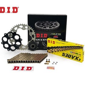 Resim Zincir Dişli Seti Ducatı Multıstrada S 1200 Cc 2010-2017 / Ducatı / Multıstrada S / 1200cc / Zincir: Dıd-530vx3 Gold -108 / Ön Dişli: Jt 15t / Arka Dişli: Sunstar 40t / 2010-2011-2012-2013-2014-2015-2016-2017 