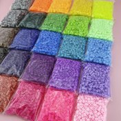 Resim 2000 adet/ 5mm Eritme Boncukları Pixel Puzzle Karışık Renkli Hama Boncuklar Yüksek Kalite DIY Tırnak Plakası Ek OPP Çanta El Yapımı Hediye Fuse&Perler Boncuklar, Boncuklama Malzemeleri 