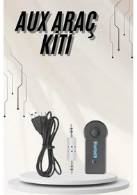 Resim Belirtilmemiş Yeni Nesil Bluetooth Aux Araç Kiti Siyah Tv Tablet Telefon Araç Araba 