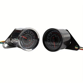 Resim Motosiklet RPM Ölçer Mekanik Analog Tip RPM Ölçer Evrensel Klasik Model Motosiklet Evrensel Modifikasyon Parçaları Motosiklet Aksesuarı, Pil Olmadan 