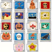 Resim El yapımı DIY yaratıcı damlayan yağ paslanmaz çelik modülü ile Halloween İtalyan kişilik trendi kafatası başı haçlı balkabağı, Halloween hediyeleri için en iyi seçim 
