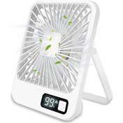 Resim 5 Hızlı Güçlü Hava Akışlı Masa Vantilatörü P Beyaz, 