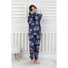 Resim Tangled Hearts Desenli Kız Çocuk Pijama Takımı 8-13 