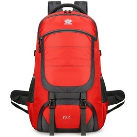 Resim Teltree Büyük Kapasiteli 85l Su Geçirmez Sırt Çantası Hiking, Kamp Ve Seyahat İçin Dayanıklı Tasarım Kırmızı 