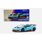 Resim Pop Race 1/64 Lamborghini Huracan Sto Blu Laufey 