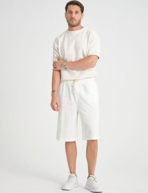 Resim Baggy Fit Bermuda & Şort Beyaz - Beyaz / XL 