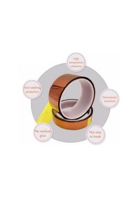 Resim Bga Kapton Bant. Isıya Dayanıklı Termal Bant. Isı Yalıtım Bandı 10 MM X 30Mt 