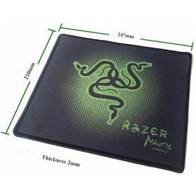 Resim Razer Mouse Pad Siyah Yeşil Desenli Oyuncu Mouse Pad 25-21Cm 