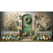 Resim Venspor Bahar ve Paskalya Temalı Rustik Arkaplan 200x150cm Fon Duvar Örtüsü 