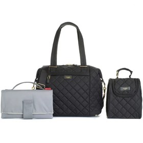Resim Stevie Quilted Bebek Bakım Çantası Siyah 38x34x14 cm 