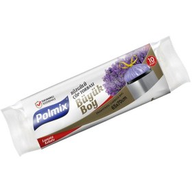 Resim 30 Rulo Büyük Boy Lavanta Kokulu Büzgülü Çöp Torbası 65 X 70 Cm 