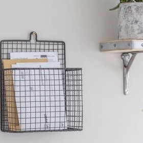 Resim GO DEKOR Çok Amaçlı Dekoratif Tel Dergilik & Gazetelik/Duvar Sepeti 
