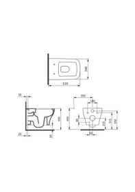 Resim Firenze Rimless Asma Klozet Mat Kahverengi Kapak Dahil 1304-025-0128 Mat Kahverengi 