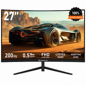 Resim GameBooster Lyris FF20 27" 200Hz 0.5ms FHD VA Panel 3000R Curved Gaming Monitör 