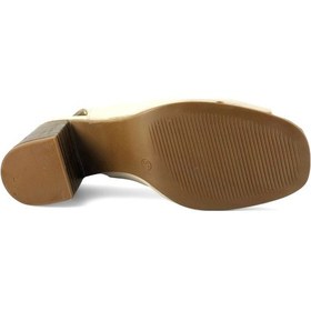 Resim Venüs 2108518 Hakiki Deri Topuklu Kadın Sandalet Bej 