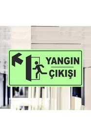 Resim zafrakreklam YANGIN ÇIKIŞI (SOL ÜST YÖN) 15X30cm LÜMEN KARANLIKTA GÖRÜNÜM 