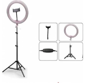 Resim DP Youtube Kuaför Makyaj Vlogger Ring Light LED 10" 26 cm 
