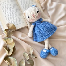 Resim Amigurumi Uzun Kulak Tavşan (Catania) - Mavi 