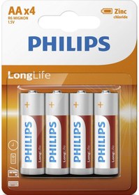 Resim Philips LR6 Longlife AA Kalem Pil 4'lü 