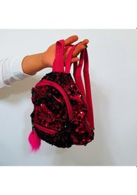 Resim Fiyra Crn Fuşya Pullu Kız Çocuk Sırt Çantası 16cmx20cmx10cm Fuşya 