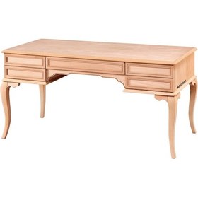 Resim Masifart Daesha 160 Lık Çizgili Çalışma Masası Cilasız Ham Ahşap 