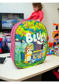 Resim Blueey Biingo 3d Kabartmalı Anaokulu Kreş Ve Günlük Kullanım Çantası 