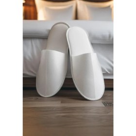 Resim Adnovasam Tek Kullanımlık Beyaz Otel Terliği 42 NUMARA-500 Adet Çift 3 Mm-Otel Terliği 
