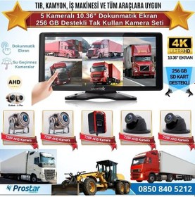 Resim 5 Kameralı 10.36" Dokunmatik Kayıtlı Ekranlı 256 Gb Sd Kart Dest 