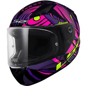 Resim LS2 Rapid 2 Kask Athena Siyah-Mor 