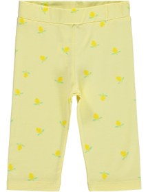 Resim Civil Girls Limon Desenli 6-9 Yaş Tayt - Sarı - Sarı / 9-10 Yaş 