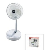 Resim Masa Üstü Vantilatör Usb Şarjlı Katlanır Fan 16.4cm - Uzayan Ayak 12.5-19cm 180 Derece Dönebilen Tel 