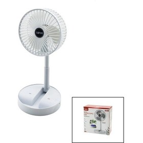 Resim Masa Üstü Vantilatör Usb Şarjlı Katlanır Fan 16.4cm - Uzayan Ayak 12.5-19cm 180 Derece Dönebilen Tel 