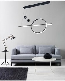 Resim TT AYDINLATMA Tt026-sy Mat Siyah (Gün Işığı) Led Avize Siyah 