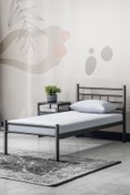Resim EVGER HOME Metal Karyola, K70 Siyah Metal Karyola, Tek Kişilik 