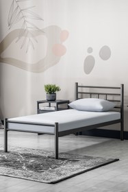 Resim EVGER HOME Metal Karyola, K70 Siyah Metal Karyola, Tek Kişilik 
