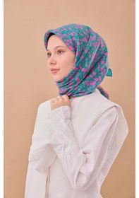 Resim Silk Home Aura Eşarp 140005-15 Patina Yeşili, Pembe, Sarı 