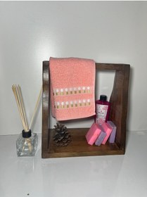 Resim mfywood Doğal Ahşap Banyo Organizeri Handmade 