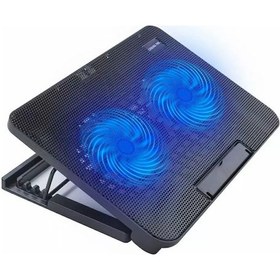 Resim N99 Çift Fanlı Laptop Soğutucu Led Işıklı Ayarlanabilir Dizüstü Bilgisayar Standı 
