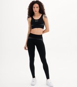 Resim Qlu Infinity Collection Women's Seamless Striped Leggings 