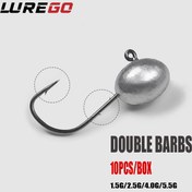 Resim Jig Kafa Kancaları Kaya Balığı Kancası, 1.5g 2.5g 4g 5.5g Olta Kancası Yumuşak Cazibesi Solucan Jig Kancaları, Tatlı Su Tuzlu Su Balıkçılığı İçin Backstab Kurşun Kanca Cazibesi Fikstürü 