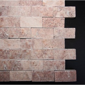 Resim MYM Mermer Yapı Market Tasarım Kırmızı Traverten Patlatma Mozaik 