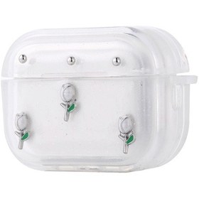Resim Ekılıf - Apple Uyumlu AirPods Pro 2 - Kılıf Airbag Tasarımlı Simli Şeffaf Kutup Kılıf - Airbag 44 - Lale - T36624 Lale 