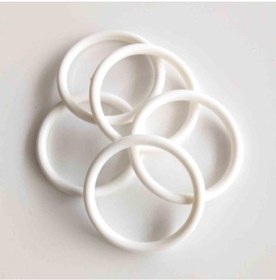 Resim angel çanta aksesuar 5 Adet 8 Cm Plastik Halka Beyaz 