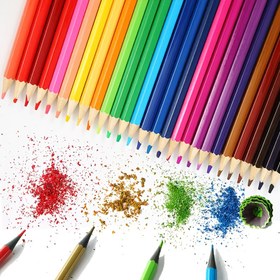 Resim 36 Renkli Kalem Seti - Önceden Bileme Yapılmış, Yumuşak Çekirdekli, İki Elle Kullanım, Yuvarlak, Orta Nokta, Ahşap, Çizim ve Boyama Kitapları İçin Uygun, Sanatçılar ve Meraklılar İçin Uygundur - Okul Partisi, Doğum Günü Hediyesi 