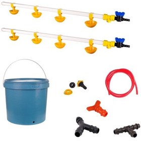 Resim TavPet Nipel Civciv Suluğu 20 Lt Depolu Küçük Yaylı Çanaklı (Set/30) 