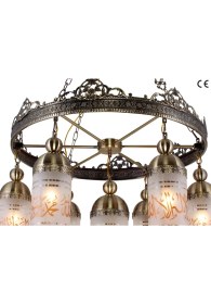 Resim Üstün Avize Mekke Model Dekoratif Otantik 7 Kollu Cami Avizesi 80 cm 